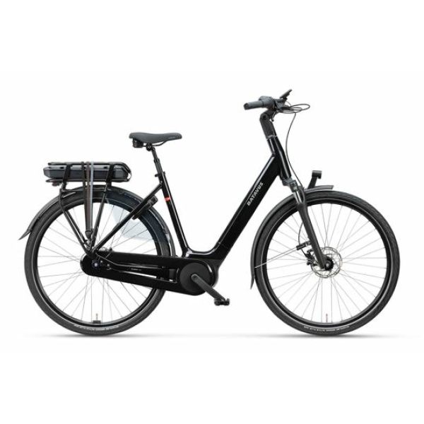 Batavus Finez E-Go Active Plus N8 Zwart Glans LAGEINSTAP
