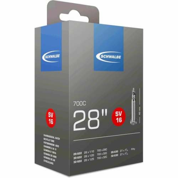 Schwalbe binnenband 28X1.1/4-1/8 SV16 Zwart - Afbeelding 3