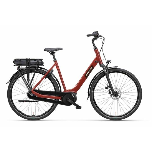 Batavus Altura E-Go CP Plus N7 Rood Bruin Glans LAGEINSTAP