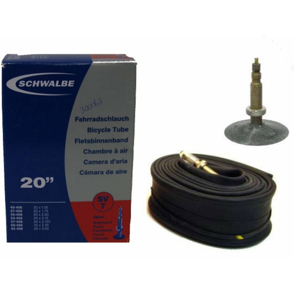 Schwalbe binnenband 20X1.75 SV7 Zwart - Afbeelding 3